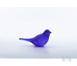Glazen vogel -  blauw