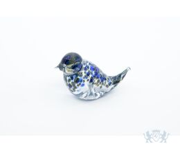 Glazen vogel  Spikkels-  Blauw