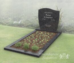 Golfkop grafsteen met liggend gedeelte