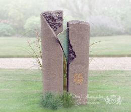 Grafmonument in natuursteen met brons