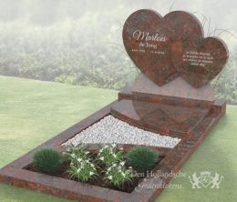 Grafmonument met dubbel hart