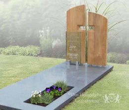 Grafmonument met houten kruis