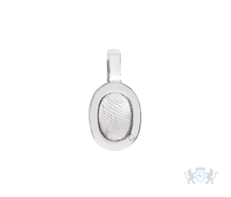 Hanger met in zilver gegoten vingerafdruk