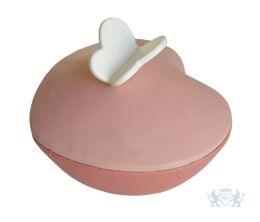 Hartje roze - met witte vlinder (klein)