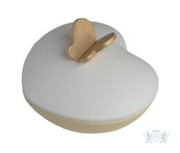 Hartje wit - met gouden vlinder (klein)