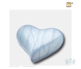 Heart Child Urn Pearl Blue