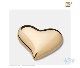 Heart Keepsake Urn Pol Gold