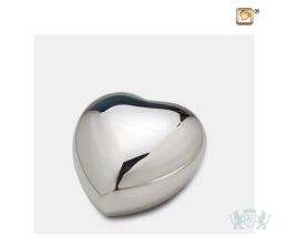 Heart Keepsake Urn Pol Silver