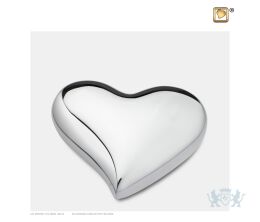 Heart Keepsake Urn Pol Silver