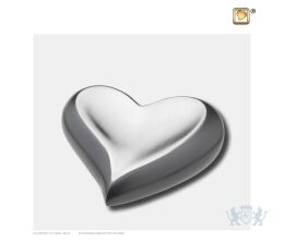 Heart Keepsake Urn Slate and Bru Pewter
