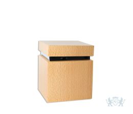 Houten mini urn kubus bruin
