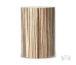 Houten urn bruin en wit gestreept