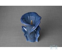 Keramische Calla bloem urn blauw