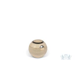 Keramische dierenurn mocca/crèmewitte bol 0.1L
