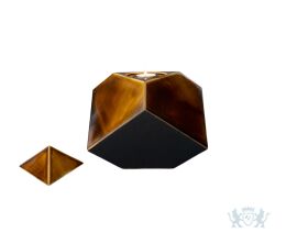Keramische urn "Abstract Rusty Brown"