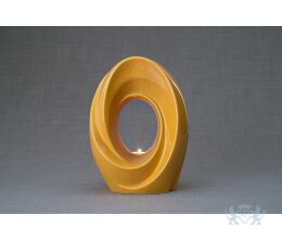 Keramische urn "The Passage Amber Yellow"