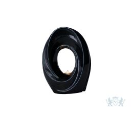 Keramische urn "The Passage Black Gloss Melange"