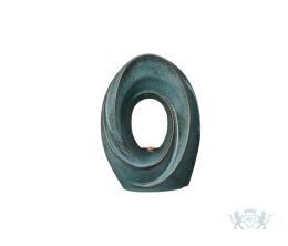 Keramische urn "The Passage Oily Green Melange"