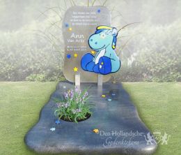 Kindermonument met afbeelding van glas