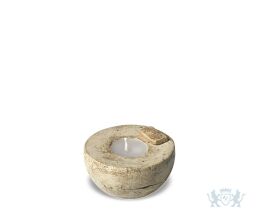 Lichte keramische mini urn met kaars