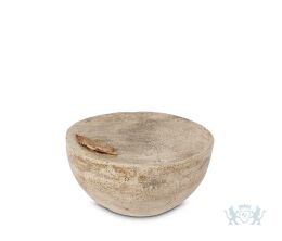 Lichte keramische urn met blad