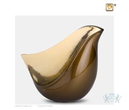 LoveBird Adult Urn Bronze and Hmd Gold
