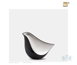 LoveBird Keepsake Urn Midnight and Bru Pewter