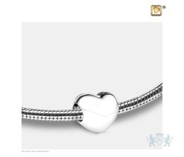 LoveHeart Ashes Bead Pol Silver