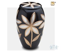 Majestic Lillies Adult Urn Midnight and Bru Pewter