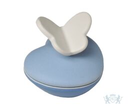 Mini hartje blauw - met witte vlindertje 0,015L