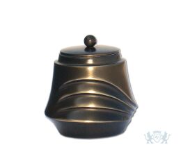 Mini urn van brons met decoratie 