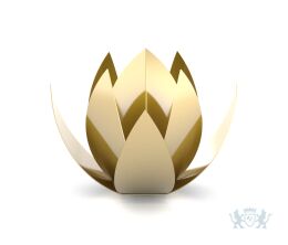 Moderne RVS urn 'lotus' - Goud