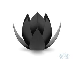 Moderne RVS urn 'lotus' - Mat zwart
