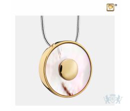 Mother of Pearl Ashes Pendant Pol Gold Vermeil
