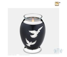 Nirvana Adieu Tealight Urn Midnight and Pol Silver
