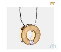 Omega Ashes Pendant Pol and Bru Gold Vermeil w/Zirconia