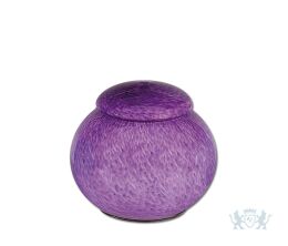 Paarse ronde urn van glas