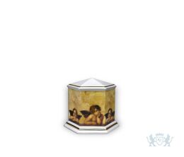 Porseleinen mini urn met afbeelding 