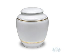 Porseleinen urn met gouden randjes