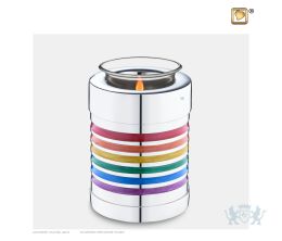 Pride Rainbow Tealight Urn Pol Silver
