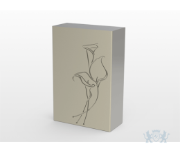 RVS urn DECOR - Lelie