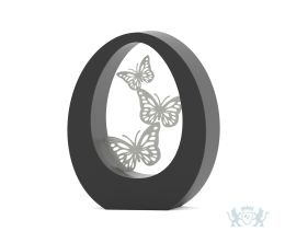 RVS urn Vlinders (zwart)