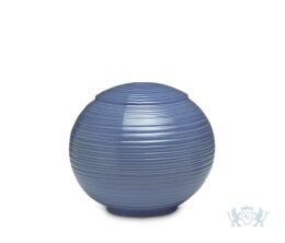 Ronde porseleinen urn blauw