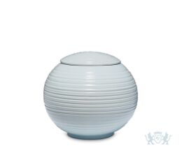 Ronde porseleinen urn wit