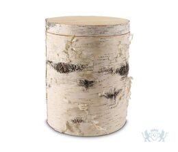 Ruw en lichtbruine houten urn | 5.8L