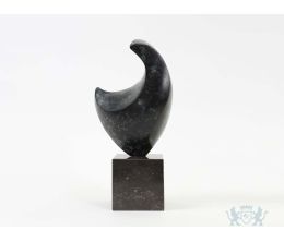 Shy Bird - urn ornament brons