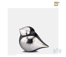 SoulBird Keepsake Urn Midnight and Hmd Silver