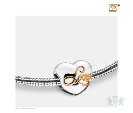 Spell your Love Ashes Bead Pol Silver and Gold Vermeil