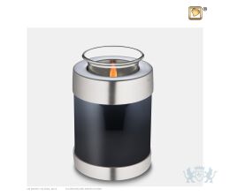 Tealight Urn Midnight and Bru Pewter