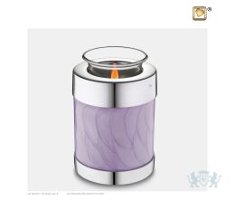 Tealight Urn Pearl Lavender and Pol Silver